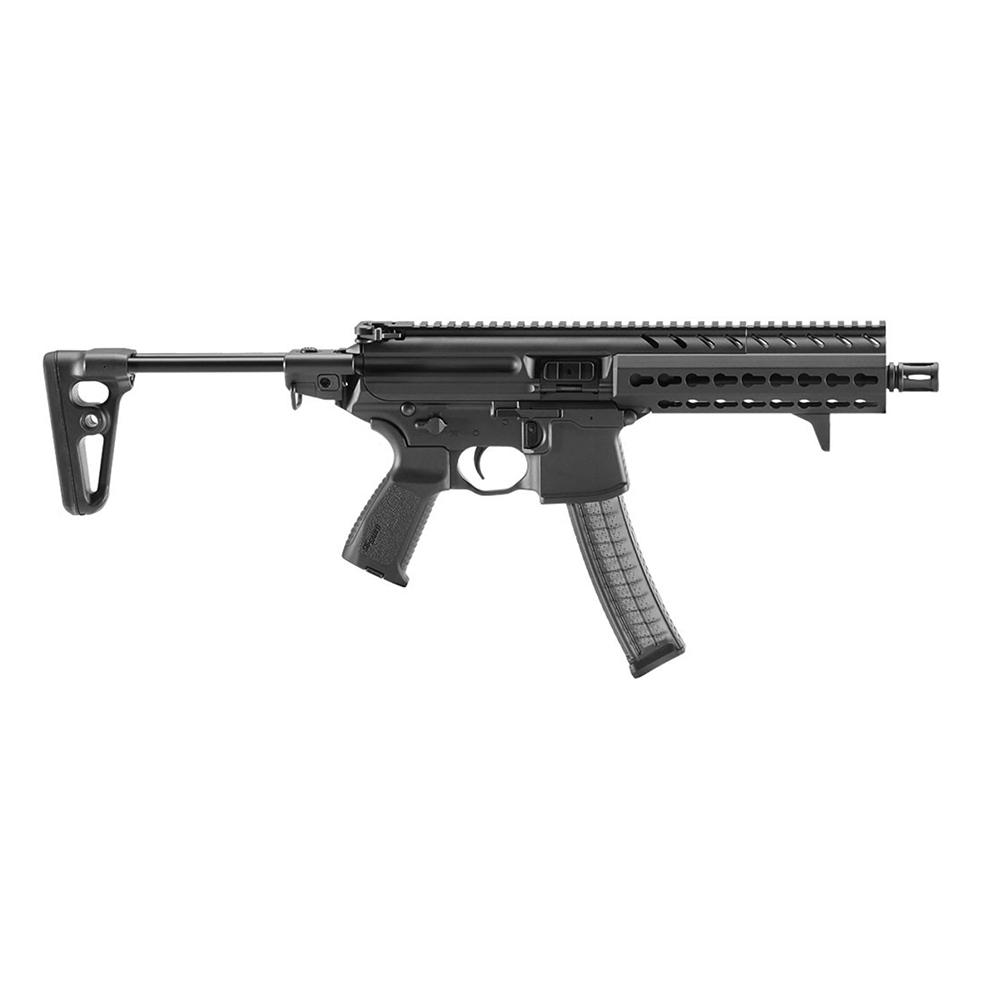 Sig MPX 9mm 8" PDW SA Fold Sights Collapsible AL KM Blk